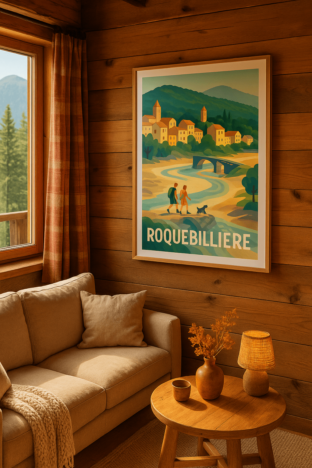 Alpes-Maritimes France Affiche de Roquebillière - L'évasion nature entre montagne et village