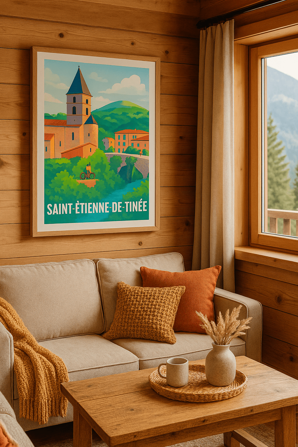 Alpes-Maritimes France Affiche de Saint-Étienne-de-Tinée - Charme provençal et nature apaisante