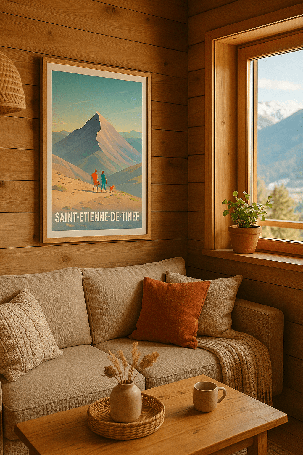 Affiche Saint-Étienne-de-Tinée — L'appel des montagnes majestueuses · poster d'art de Saint-Étienne-de-Tinée