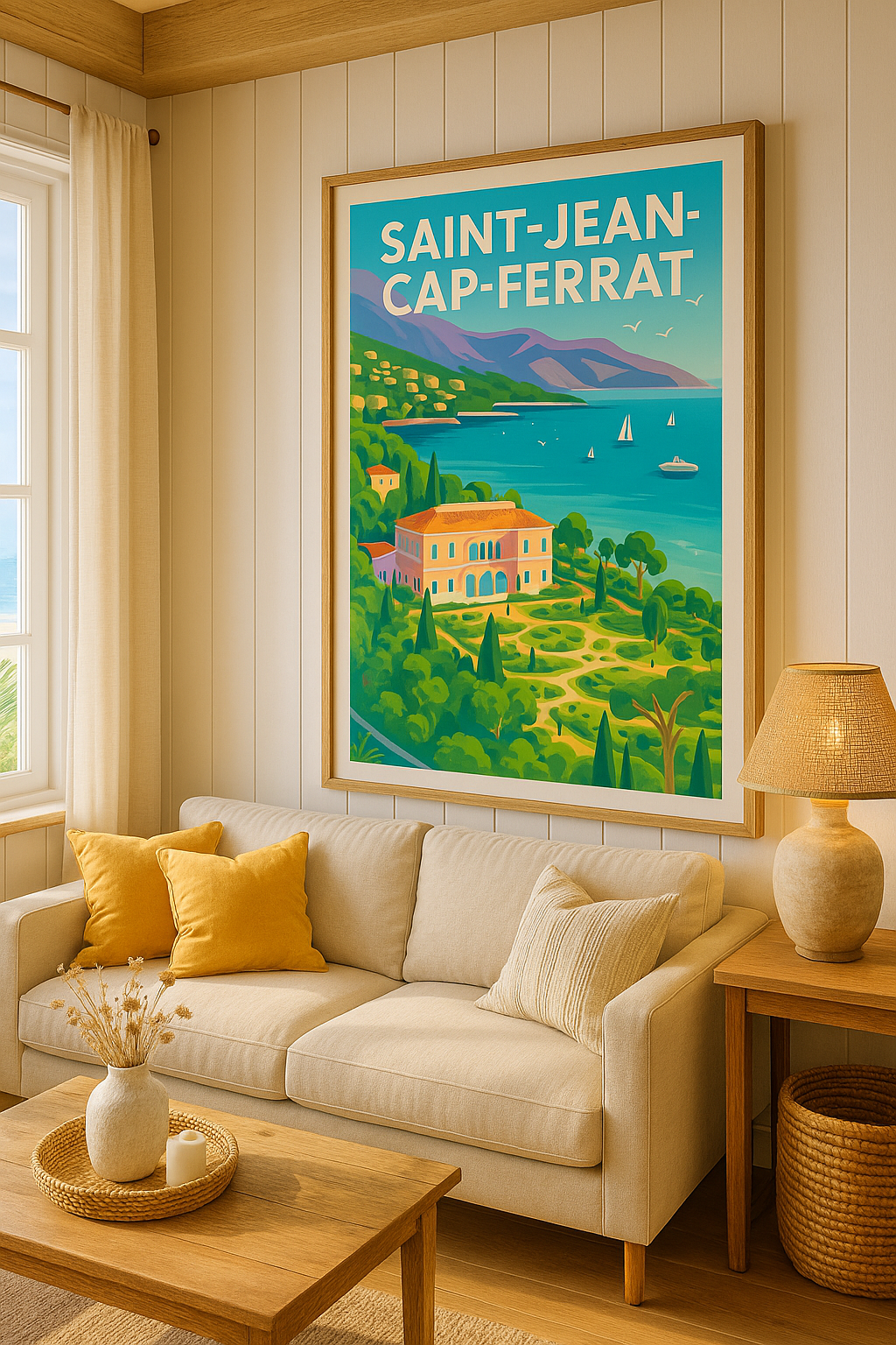 Affiche Saint-Jean-Cap-Ferrat — Évasion méditerranéenne en affiches · poster d'art de Saint-Jean-Cap-Ferrat