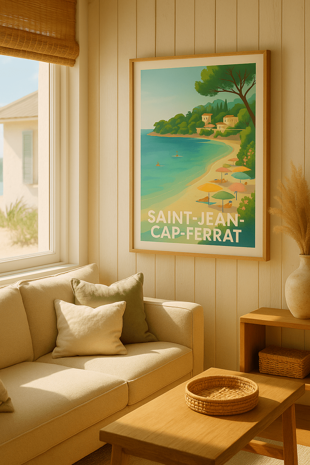 Affiche Saint-Jean-Cap-Ferrat — L'élégance azurée de la Côte d'Azur · poster d'art de Saint-Jean-Cap-Ferrat