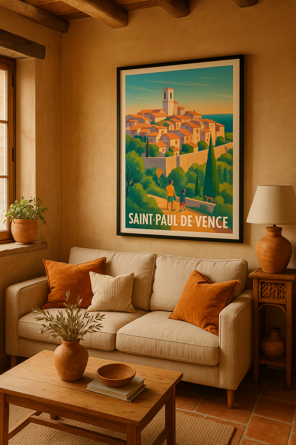 Alpes-Maritimes France Affiche de Saint-Paul-de-Vence - Balade au cœur du village pittoresque