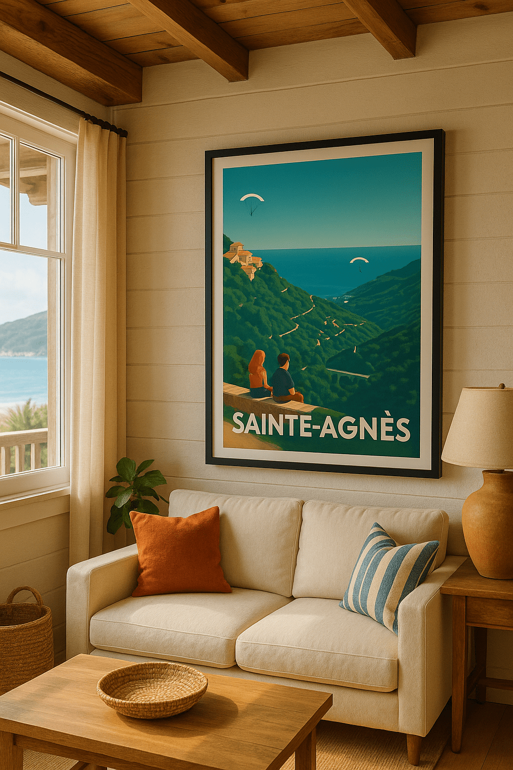 Alpes-Maritimes France Affiche de Sainte-Agnès - Le charme et la sérénité en hauteur