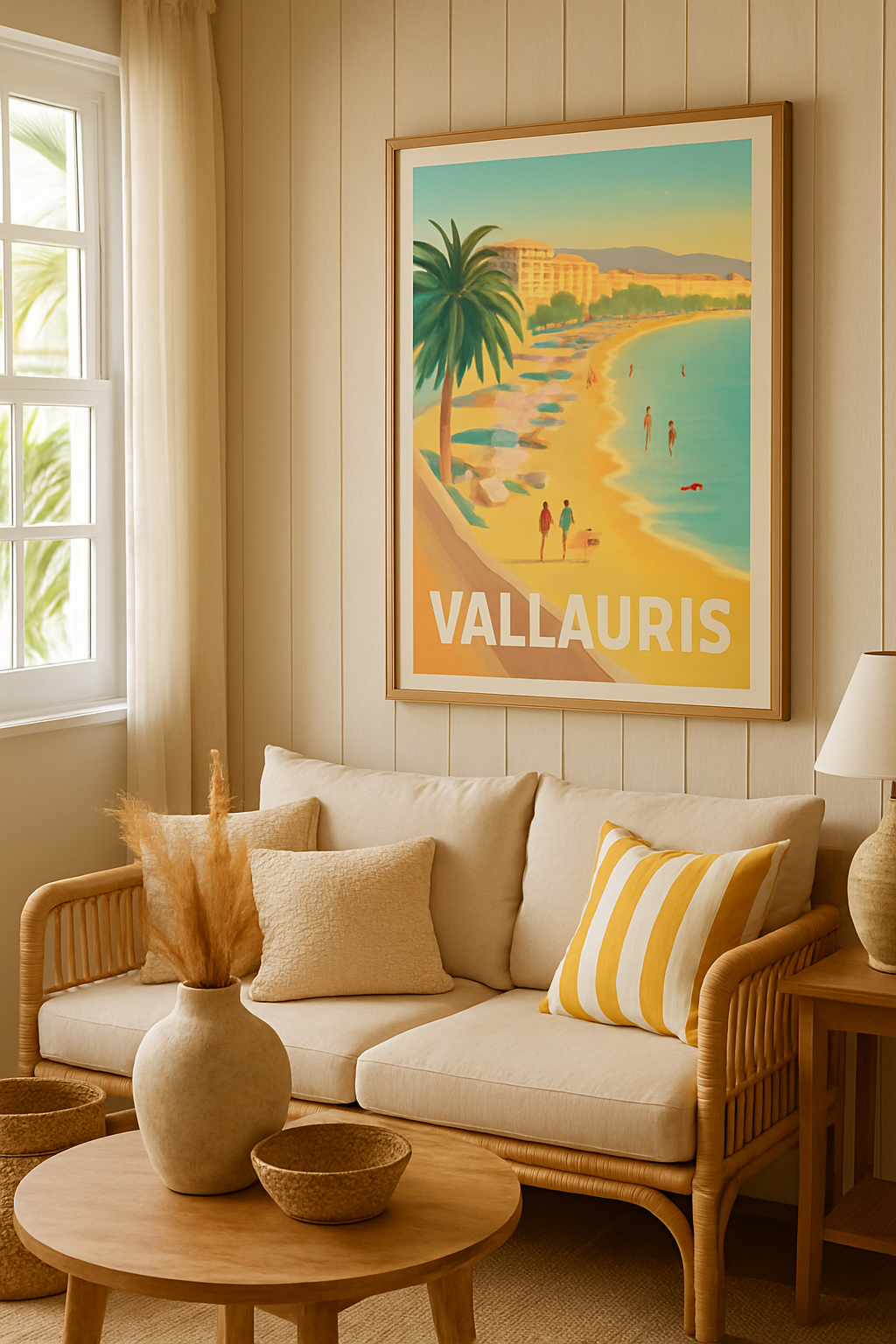 Alpes-Maritimes France Affiche de Vallauris - Escapade ensoleillée sur la Côte d'Azur