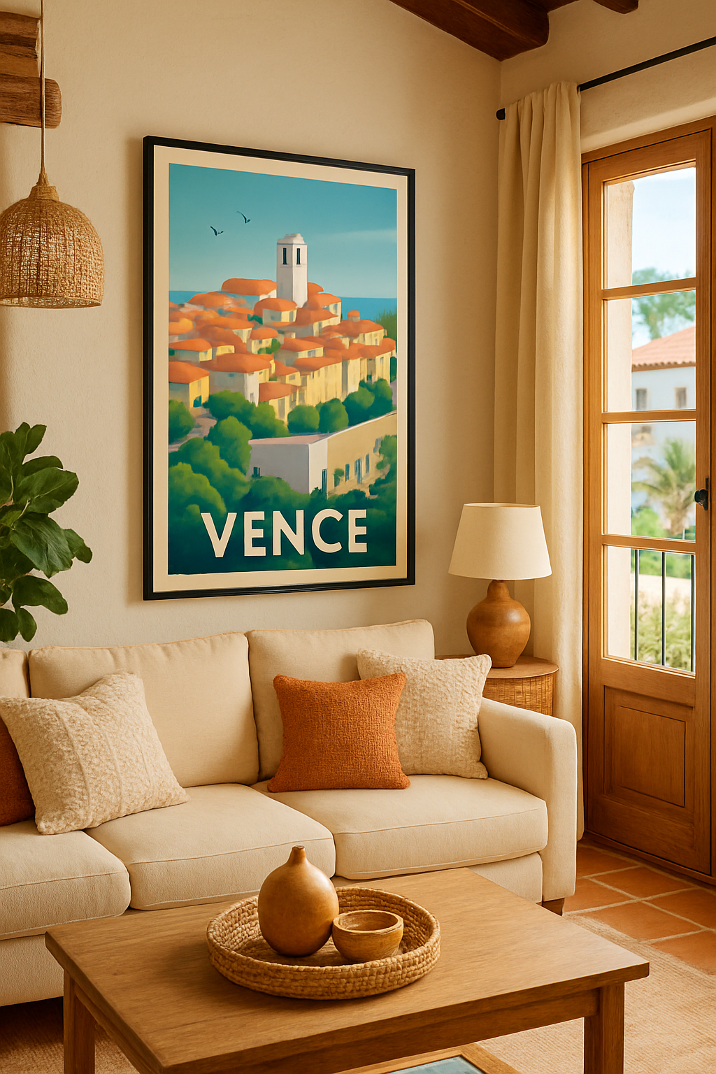 Alpes-Maritimes France Affiche de Vence - Charme méditerranéen au cœur du village