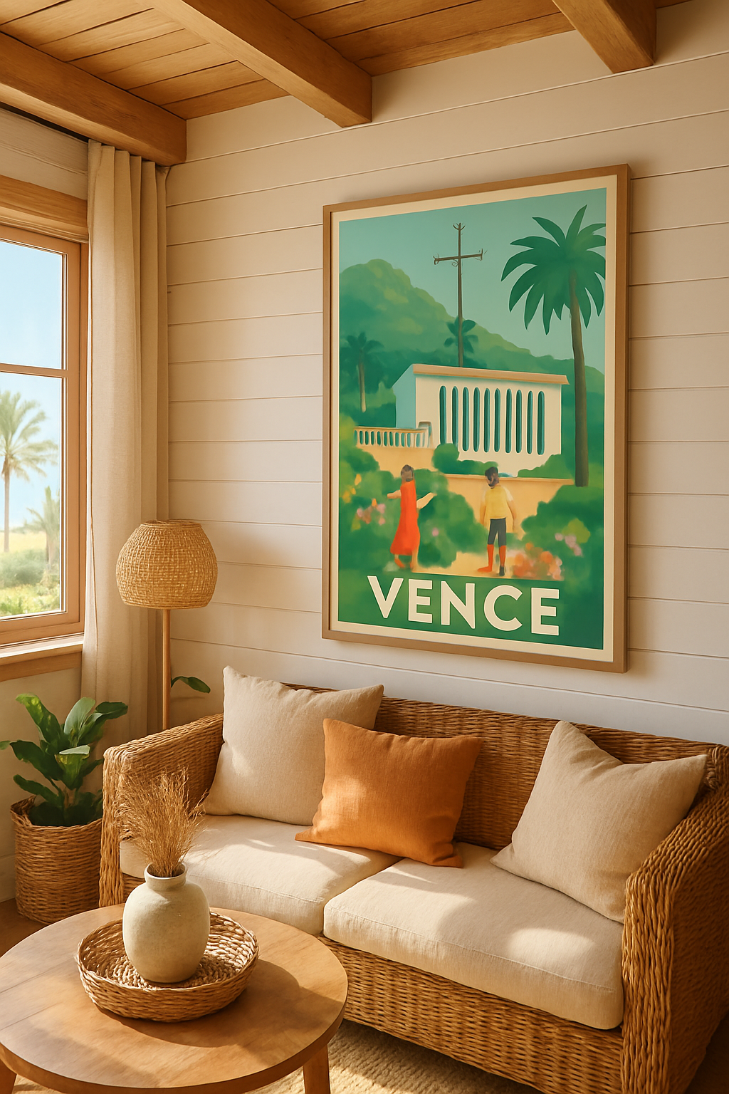Alpes-Maritimes France Affiche de Vence - Sérénité et douceur méditerranéenne