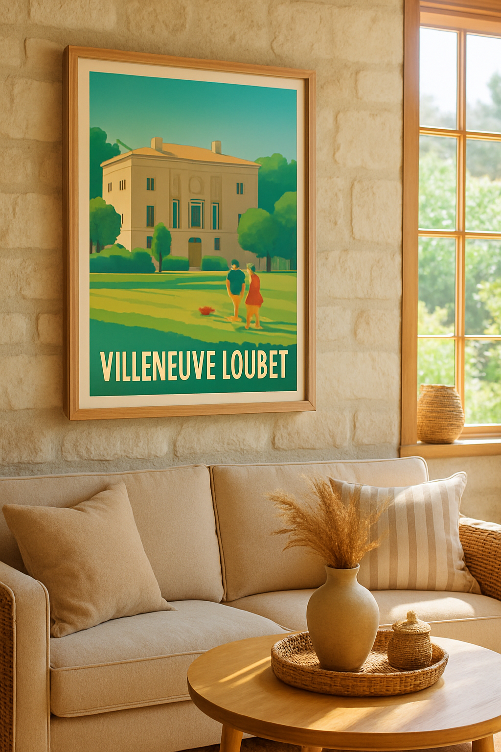 Alpes-Maritimes France Affiche de Villeneuve-Loubet - Balade ensoleillée au cœur de la nature