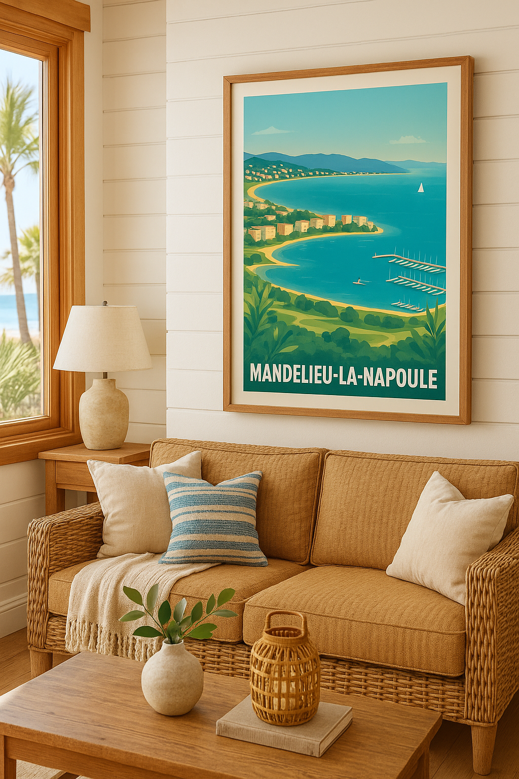 Alpes-Maritimes France Affiche Mandelieu-La-Napoule - Évasion azur sur la Côte d'Azur