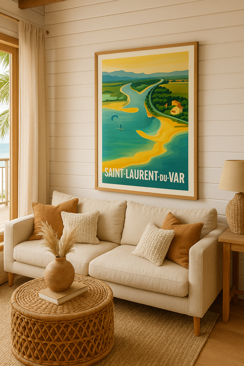 Alpes-Maritimes France Affiche Saint-Laurent-du-Var - Évasion entre mer et nature