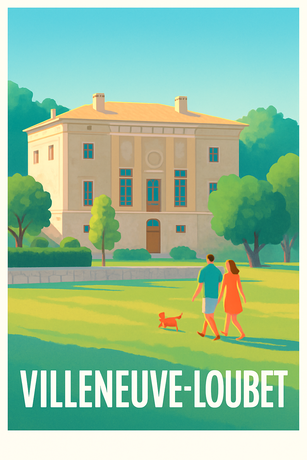 Alpes-Maritimes France Pas de Cadre / 20 × 30cm Affiche de Villeneuve-Loubet - Balade ensoleillée au cœur de la nature