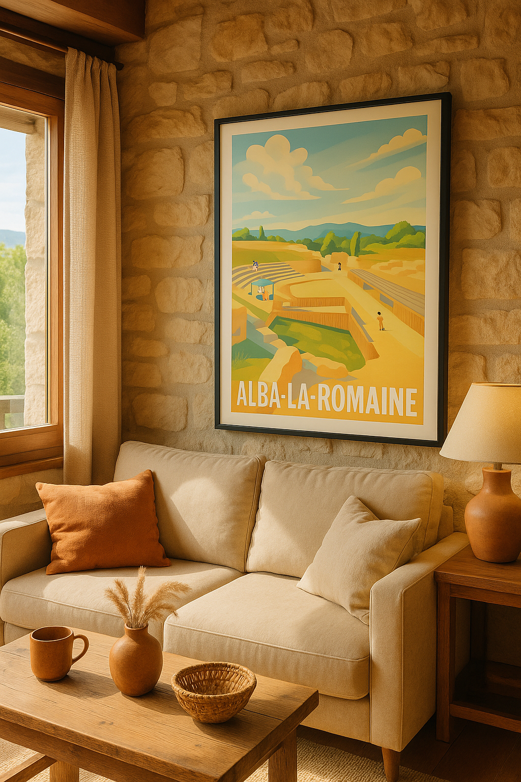 Ardèche France Affiche de Alba-la-Romaine - Voyage au cœur de l'antiquité