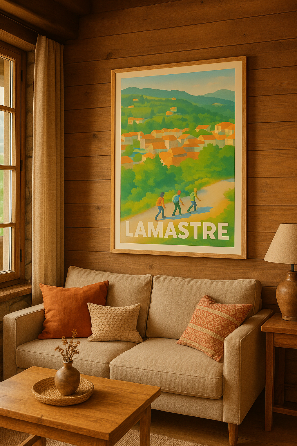 Affiche Lamastre — Escapade nature et village authentique · poster d'art de Lamastre