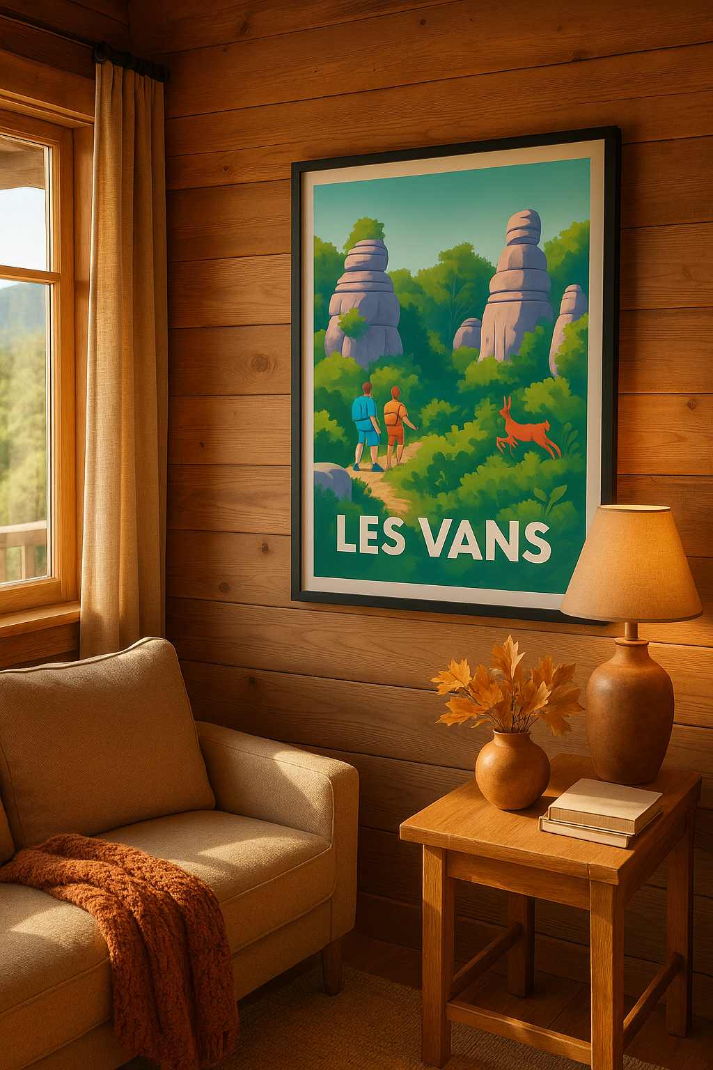 Ardèche France Affiche de Les Vans - Évasion et nature sauvage