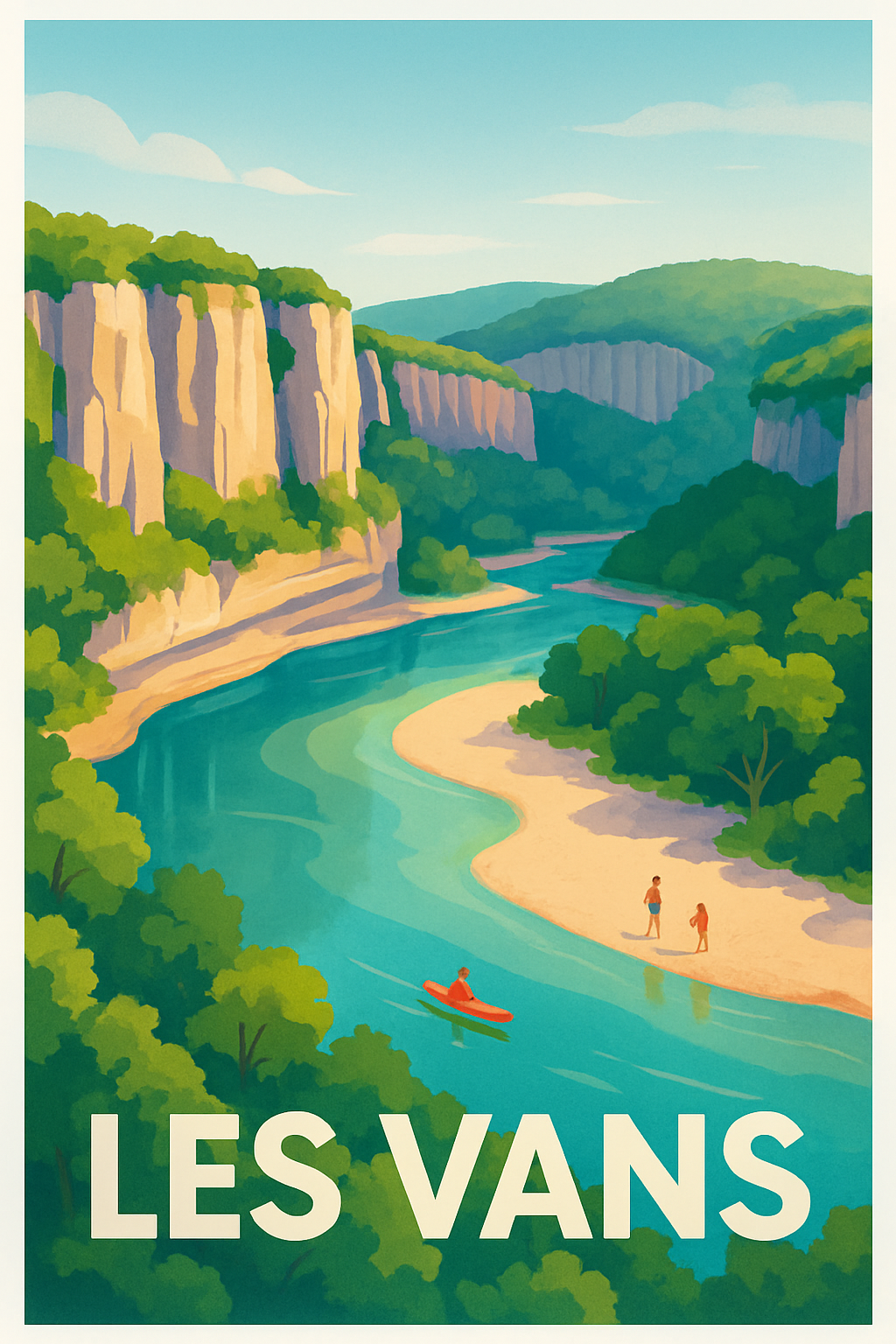 Affiche Les Vans — Évasion Nature et Aventure · poster d'art de Les Vans