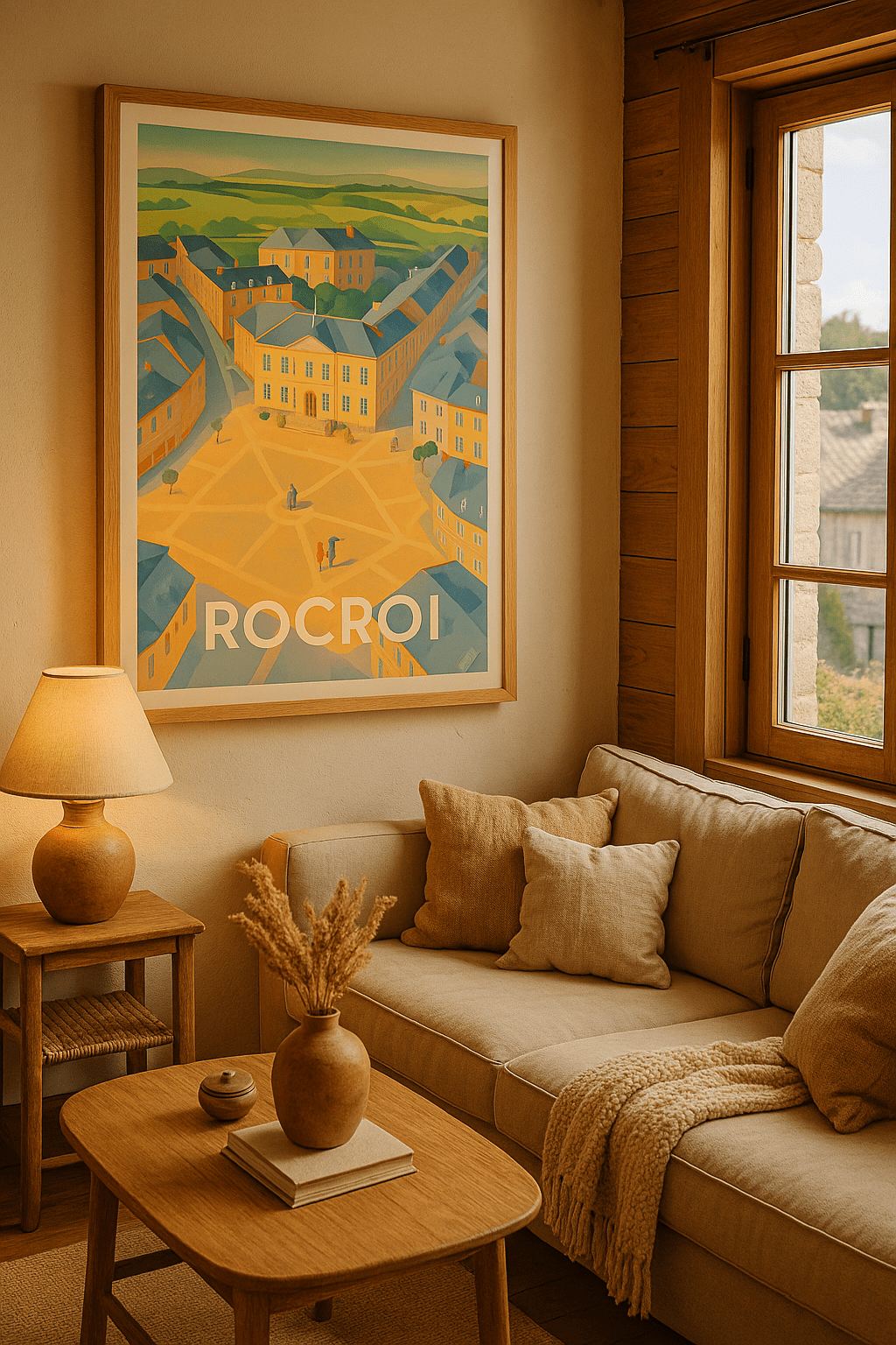 Ardennes France Affiche de Rocroi - Charme et géométrie au cœur de la ville fortifiée