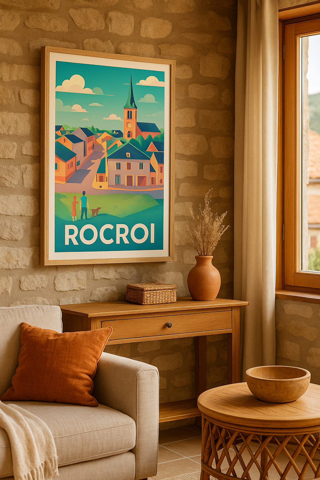 Ardennes France Affiche de Rocroi - Charme et sérénité d’un village pittoresque