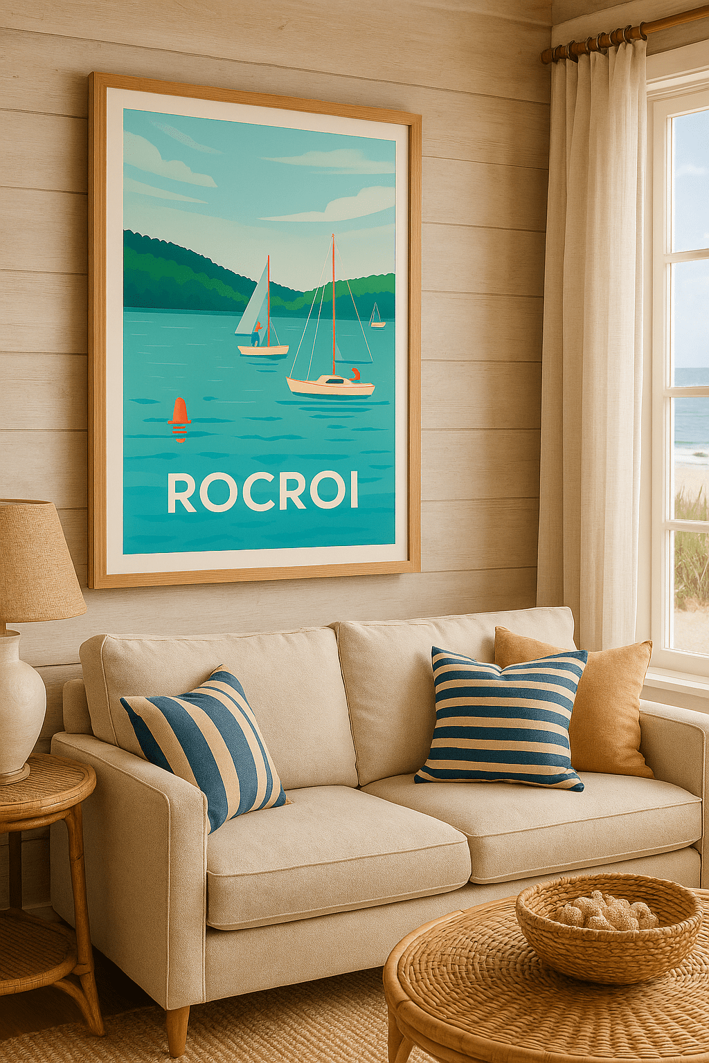 Ardennes France Affiche de Rocroi - Évasion nautique et sérénité