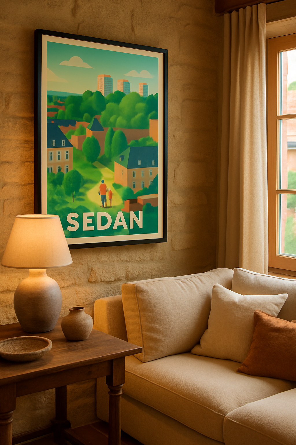 Ardennes France Affiche de Sedan - Charme et nature au pied du Château
