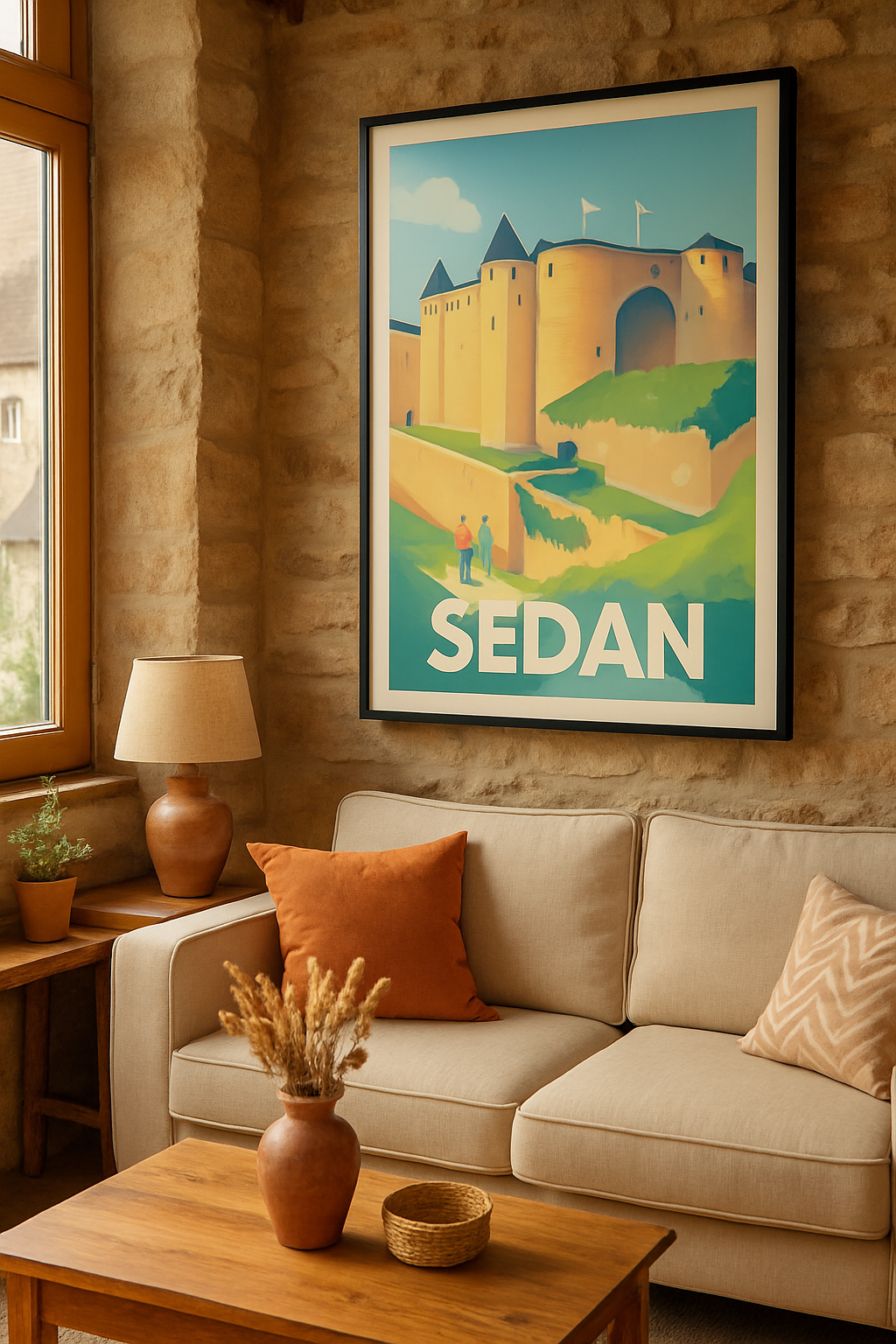 Ardennes France Affiche de Sedan - Flânez autour du majestueux château fort