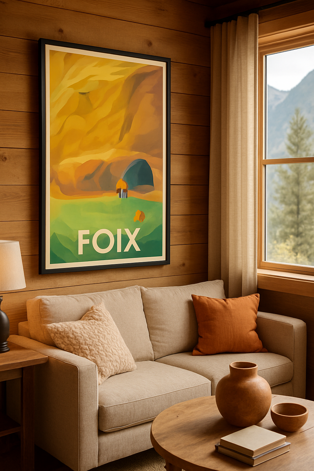 Affiche Foix — Émerveillement au cœur des grottes naturelles · poster d'art de Foix