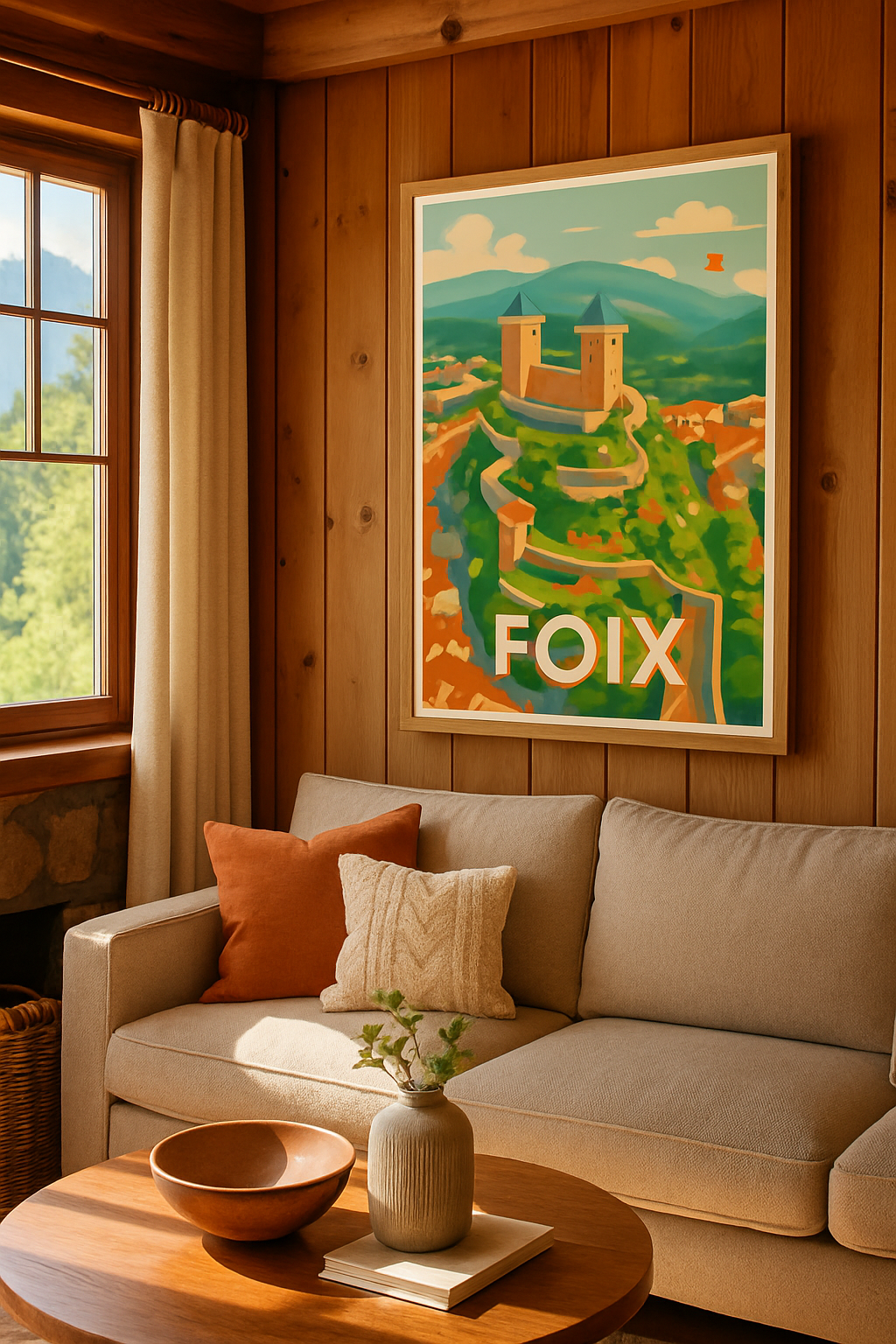 Affiche Foix — L'élégance médiévale au cœur de l'Ariège · poster d'art de Foix