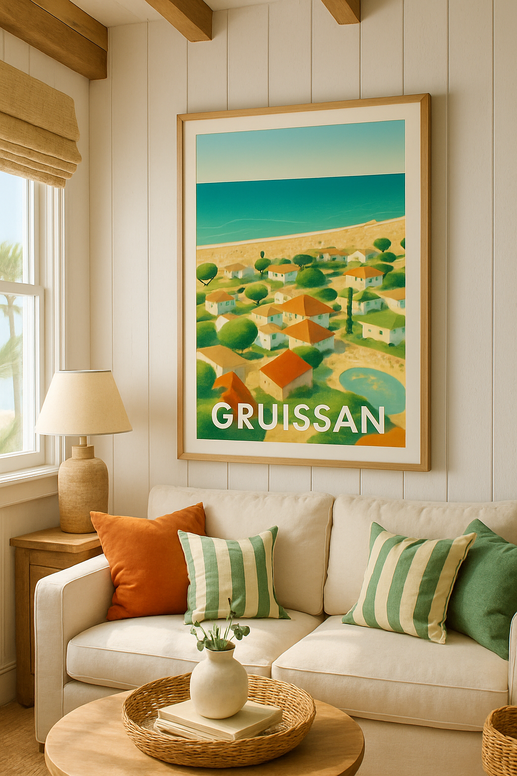Affiche Gruissan — Évasion en bord de mer au charme méditerranéen · poster d'art de Gruissan