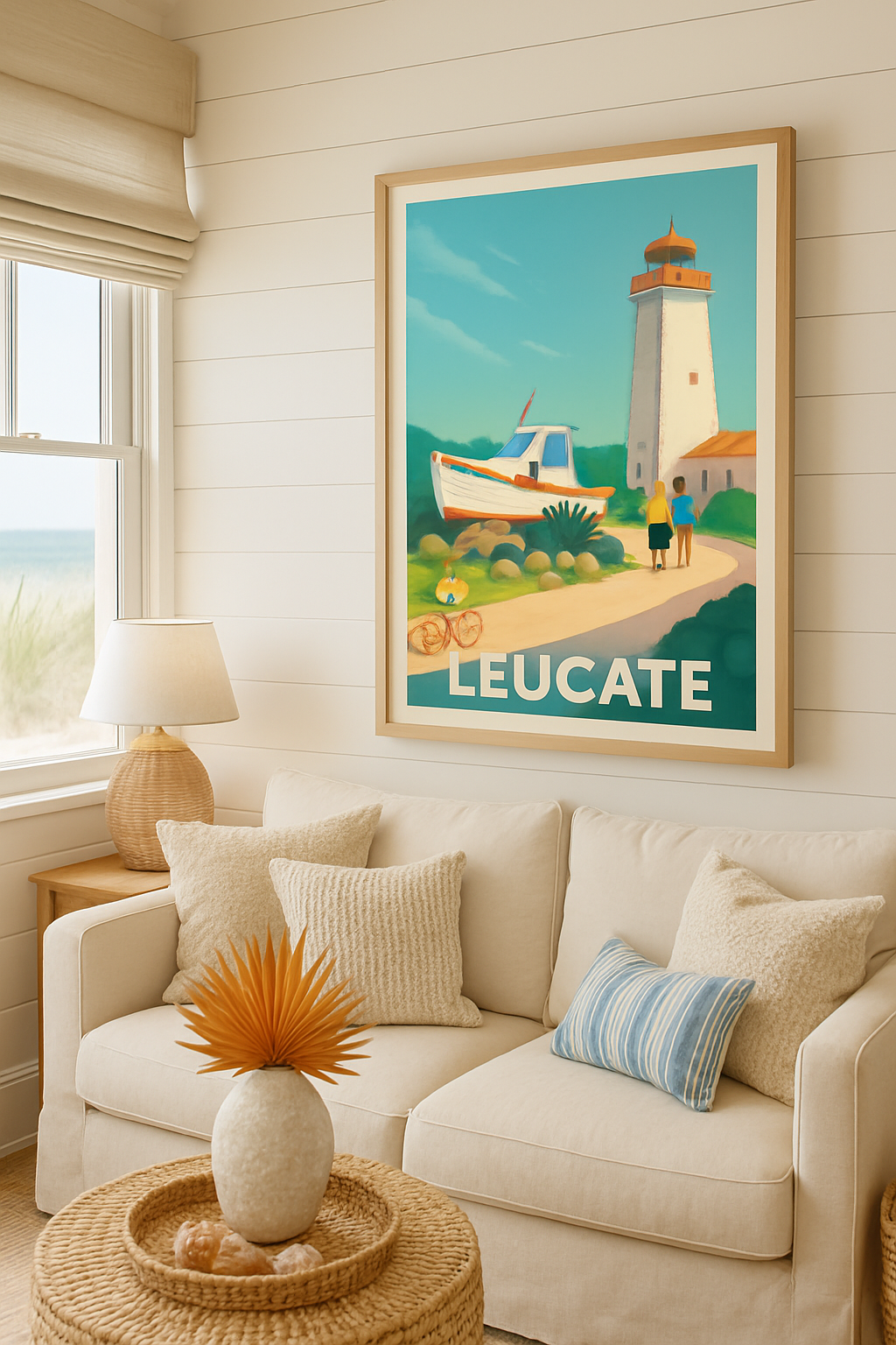 Aude France Affiche de Leucate - Ambiance maritime et balades au phare