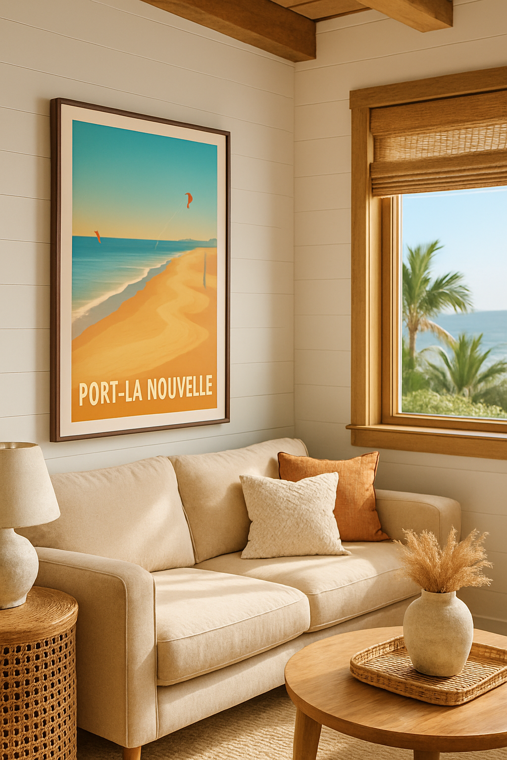 Affiche Port-la-Nouvelle — Évasion et douceur méditerranéenne · poster d'art de Port-la-Nouvelle