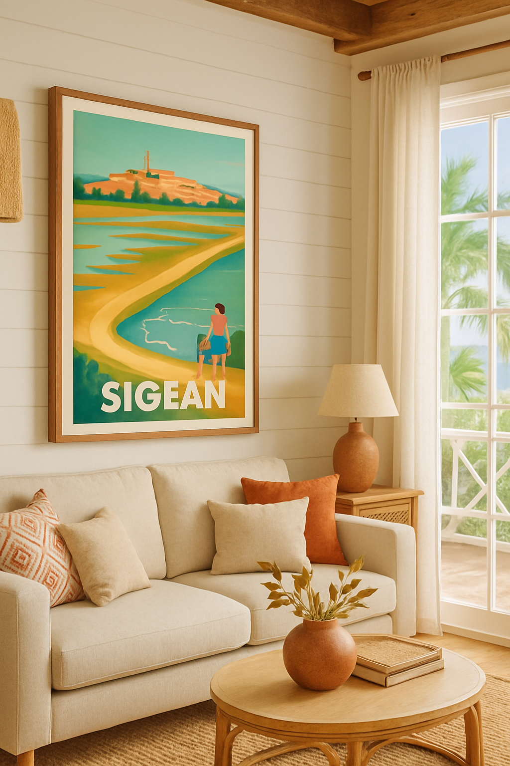 Affiche Sigean — Balade au cœur des étangs sauvages · poster d'art de Sigean