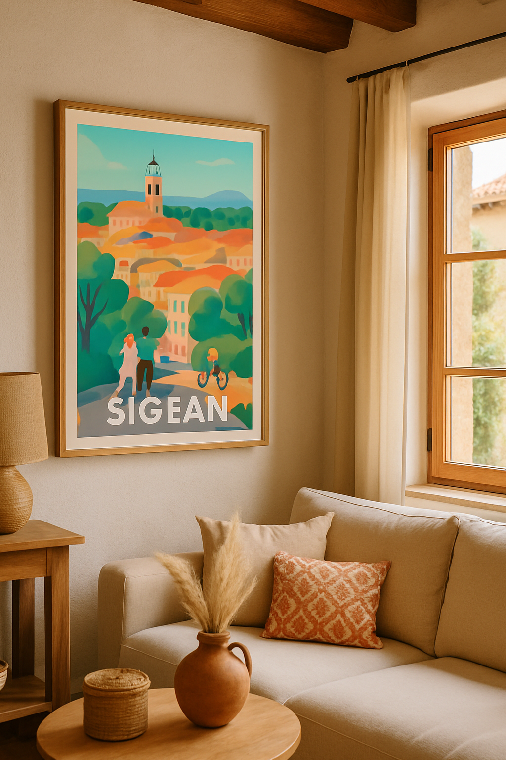 Affiche Sigean — Charmante balade au cœur du village · poster d'art de Sigean