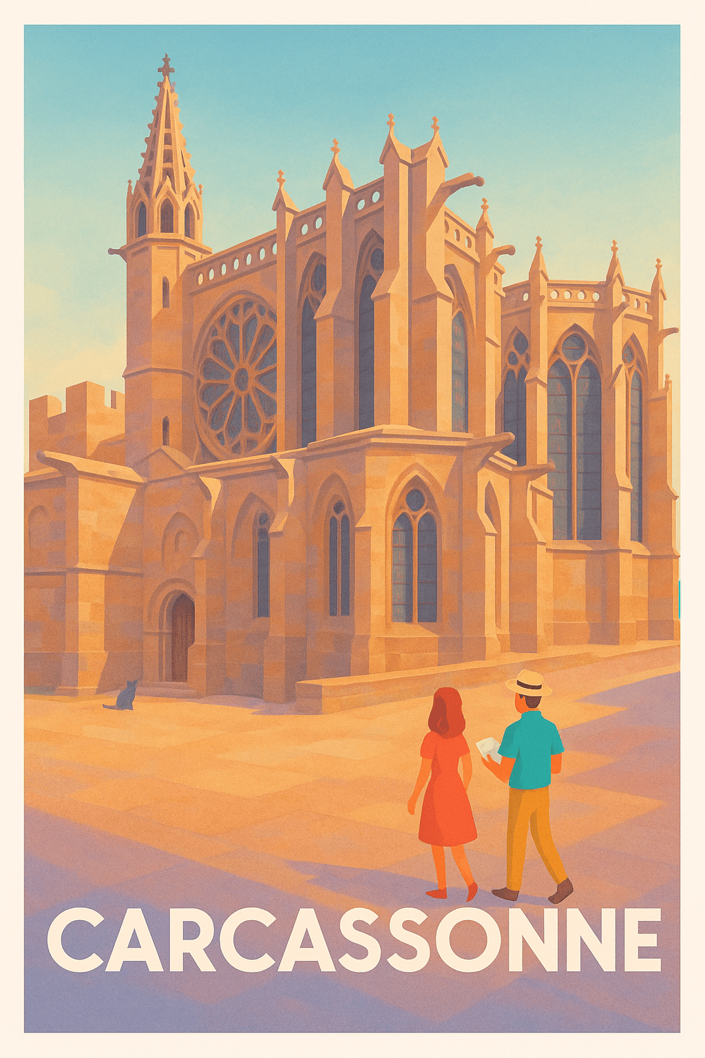 Affiche Carcassonne — Plongée au cœur de la cité médiévale · poster d'art de Carcassonne