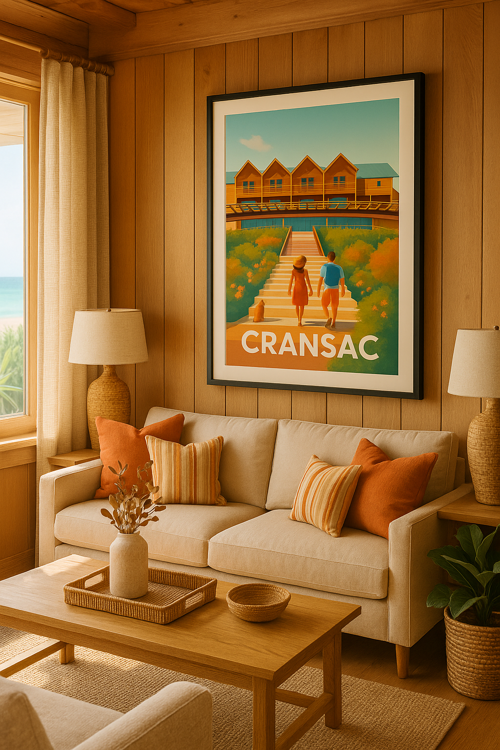 Affiche Cransac — Escapade ensoleillée au cœur des jardins · poster d'art de Cransac