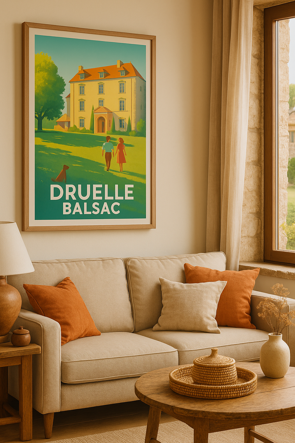 Aveyron France Affiche de Druelle - Charme et sérénité à Balsac