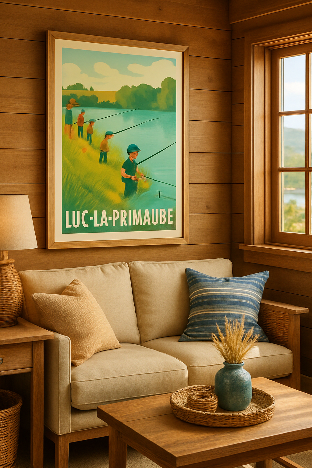 Affiche Luc-la-Primaube — La sérénité au bord de l'eau · poster d'art de Luc-la-Primaube