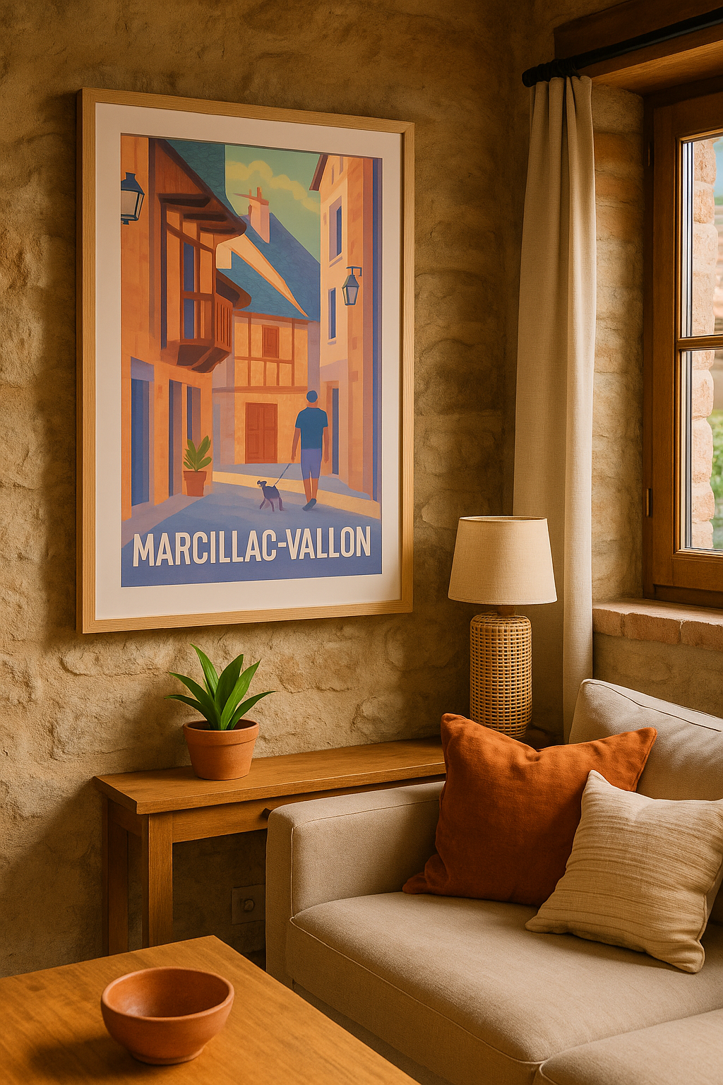 Aveyron France Affiche de Marcillac-Vallon - Promenade paisible au cœur du village