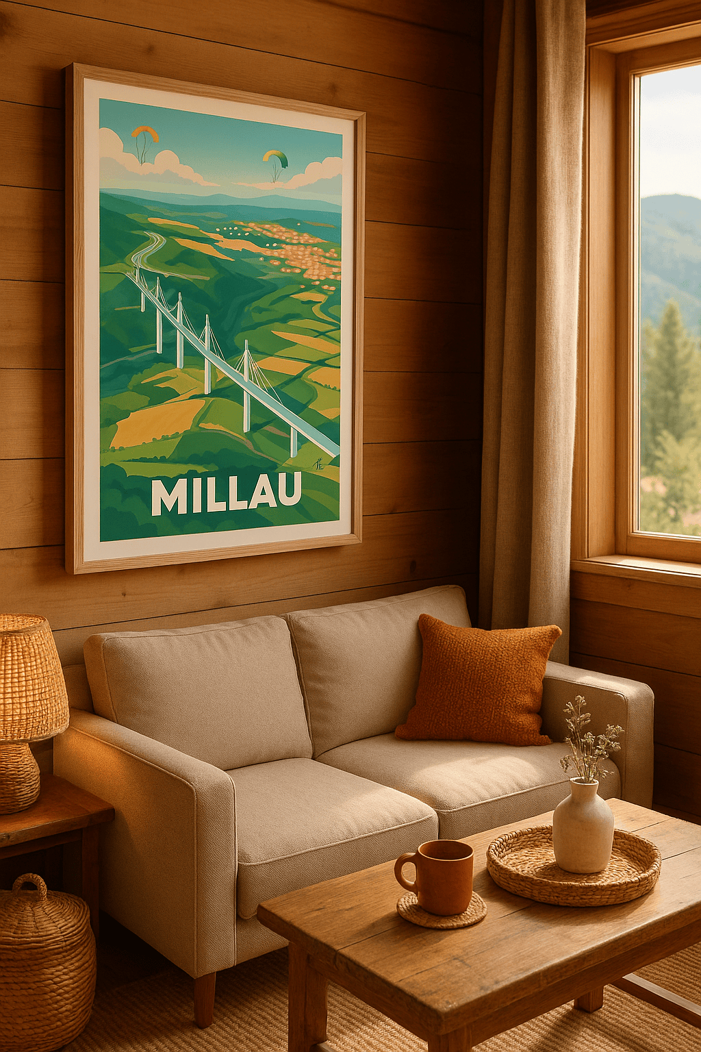 Aveyron France Affiche de Millau - Le géant des airs entre ciel et terre