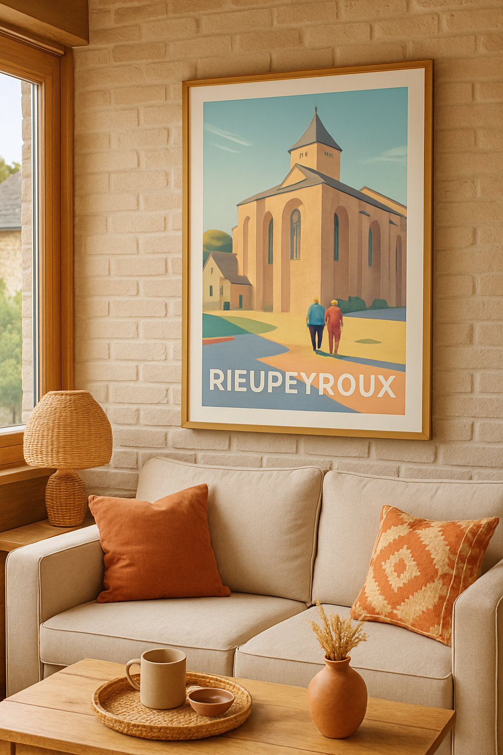 Affiche Rieupeyroux — Une promenade intemporelle au cœur du patrimoine · poster d'art de Rieupeyroux