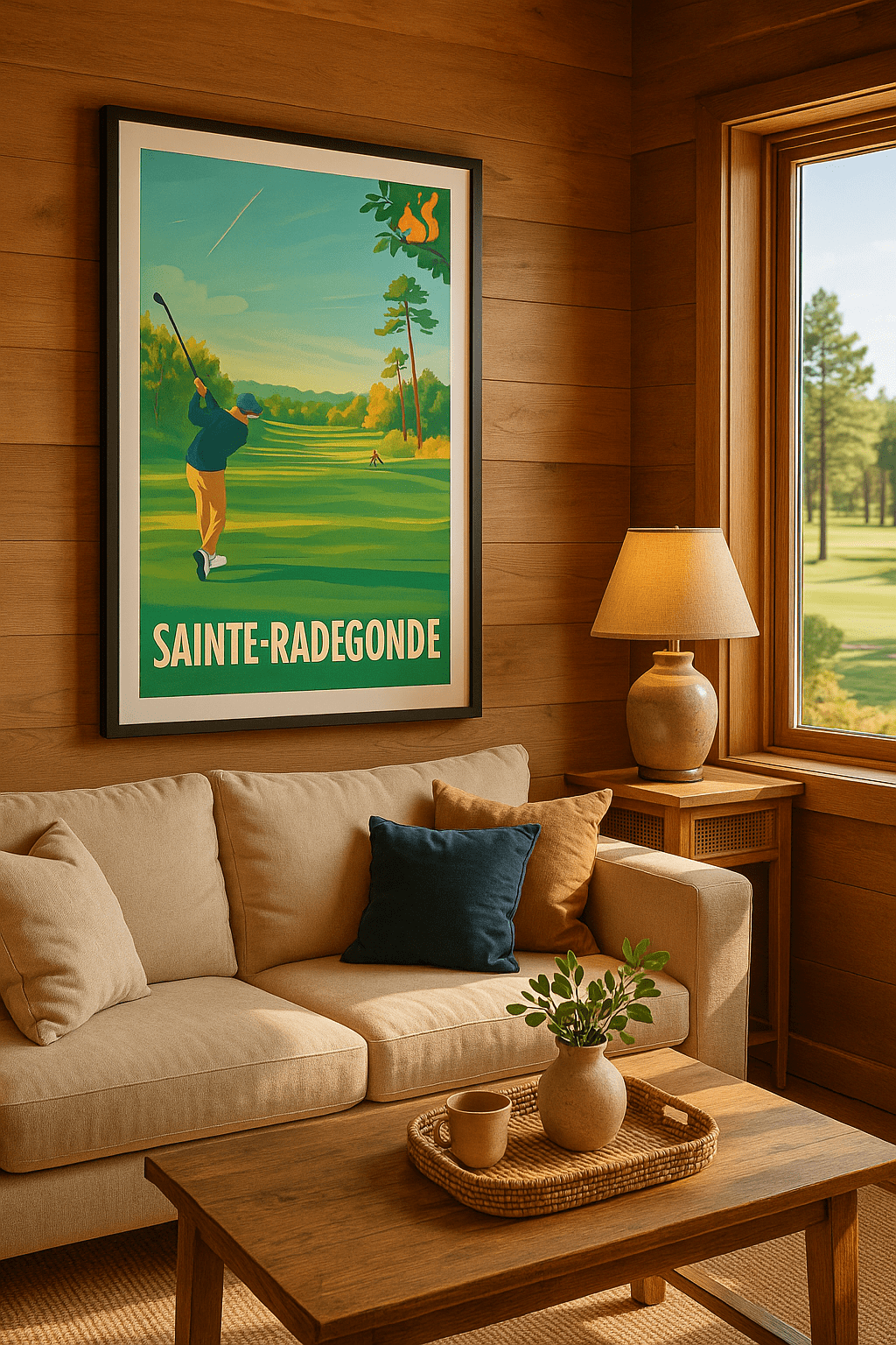 Affiche Sainte-Radegonde — Le charme du golf en pleine nature · poster d'art de Sainte-Radegonde