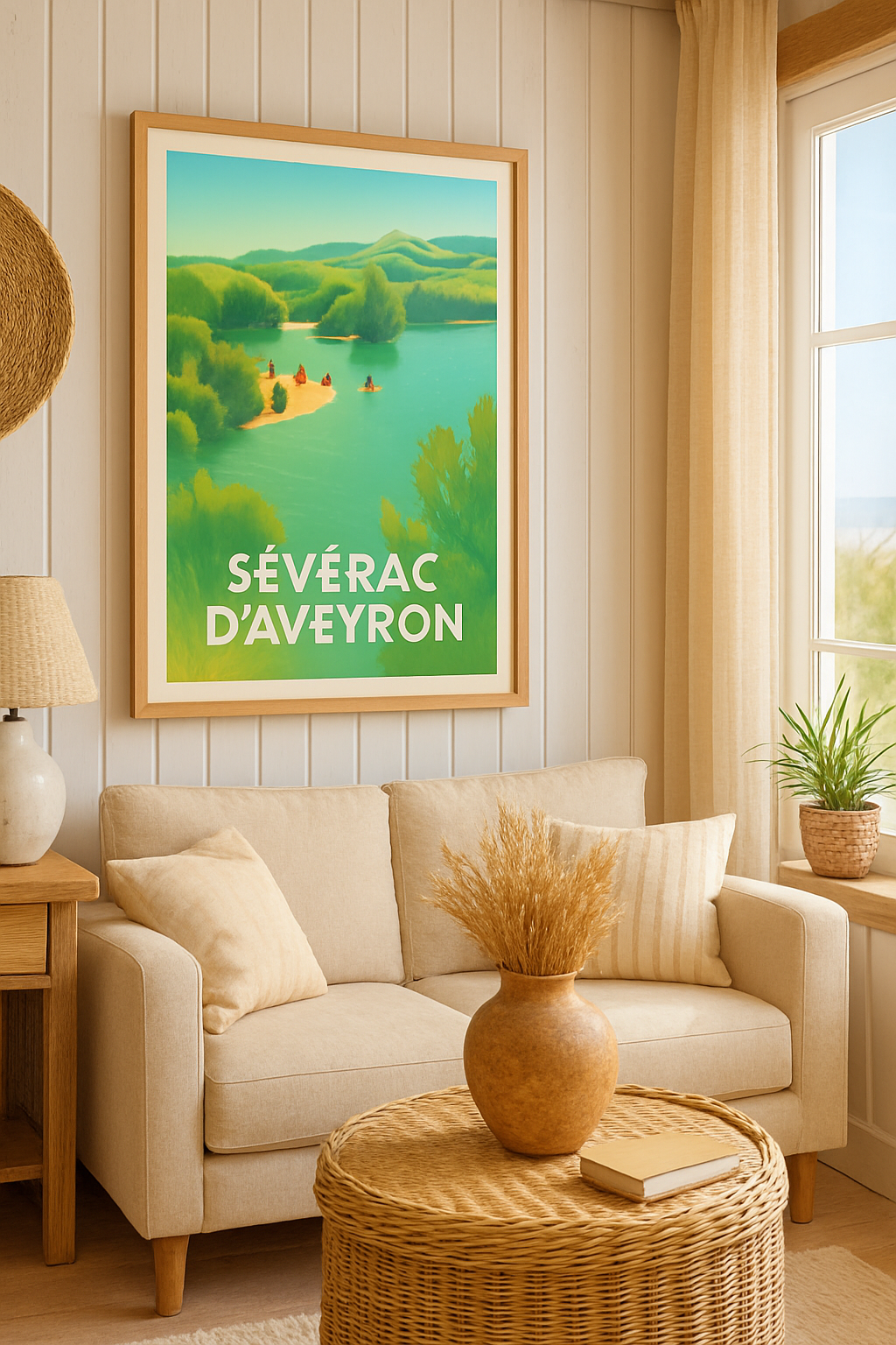 Aveyron France Affiche de Séverac d'Aveyron - Évasion au bord de l'eau