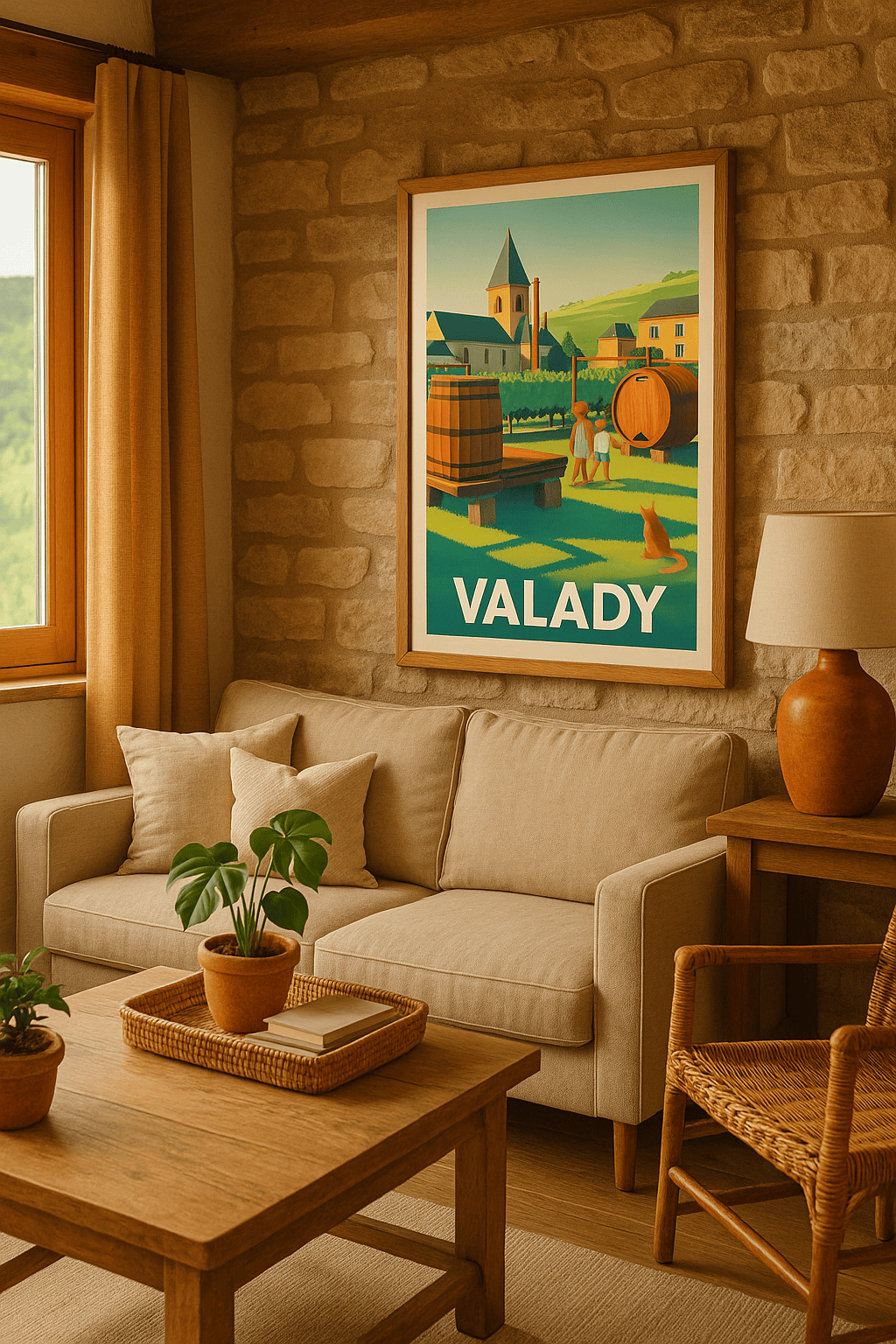 Aveyron France Affiche de Valady - Charme bucolique au cœur des vignes