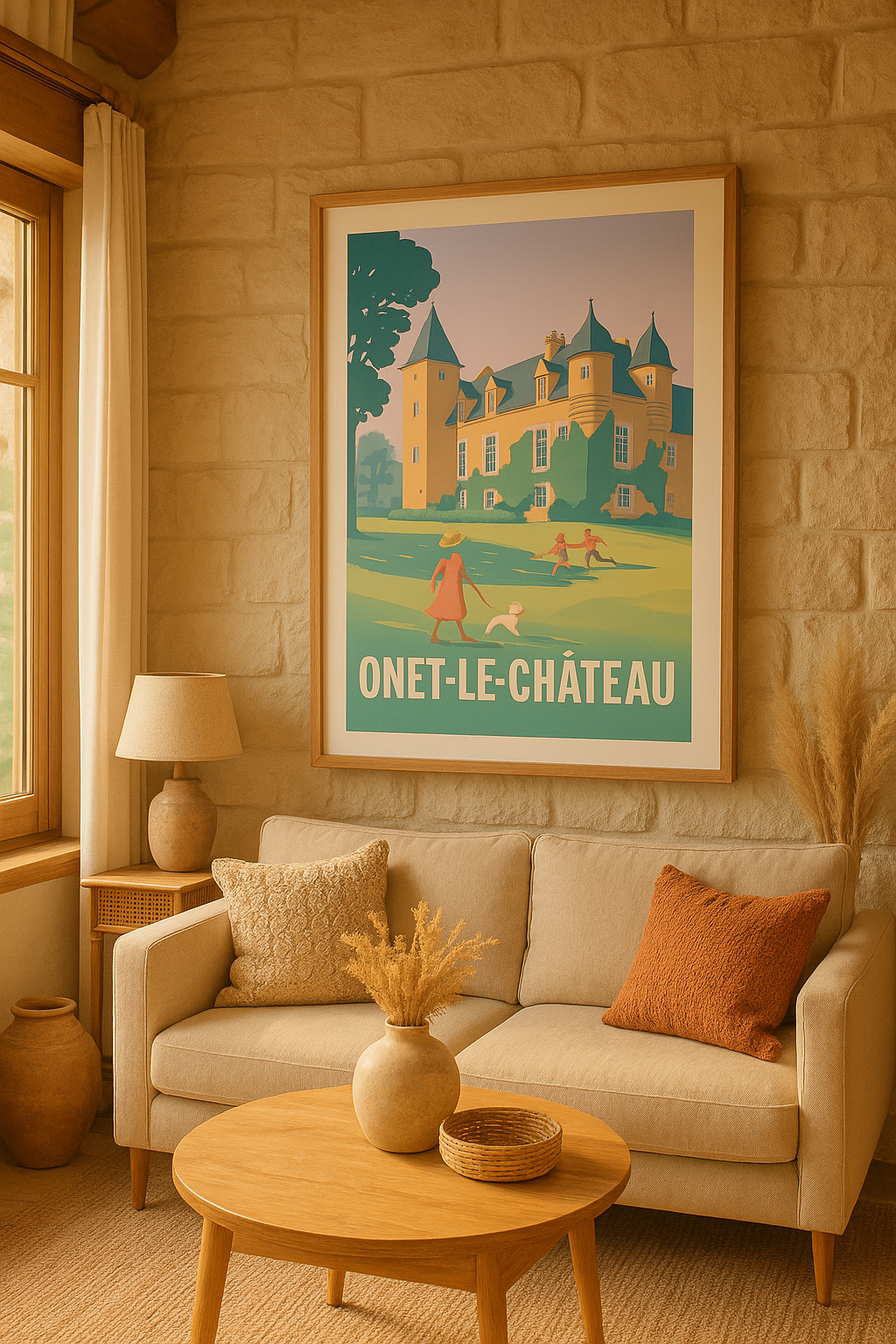 Aveyron France Affiche Onet-le-Château - Charme naturel et patrimoine historique