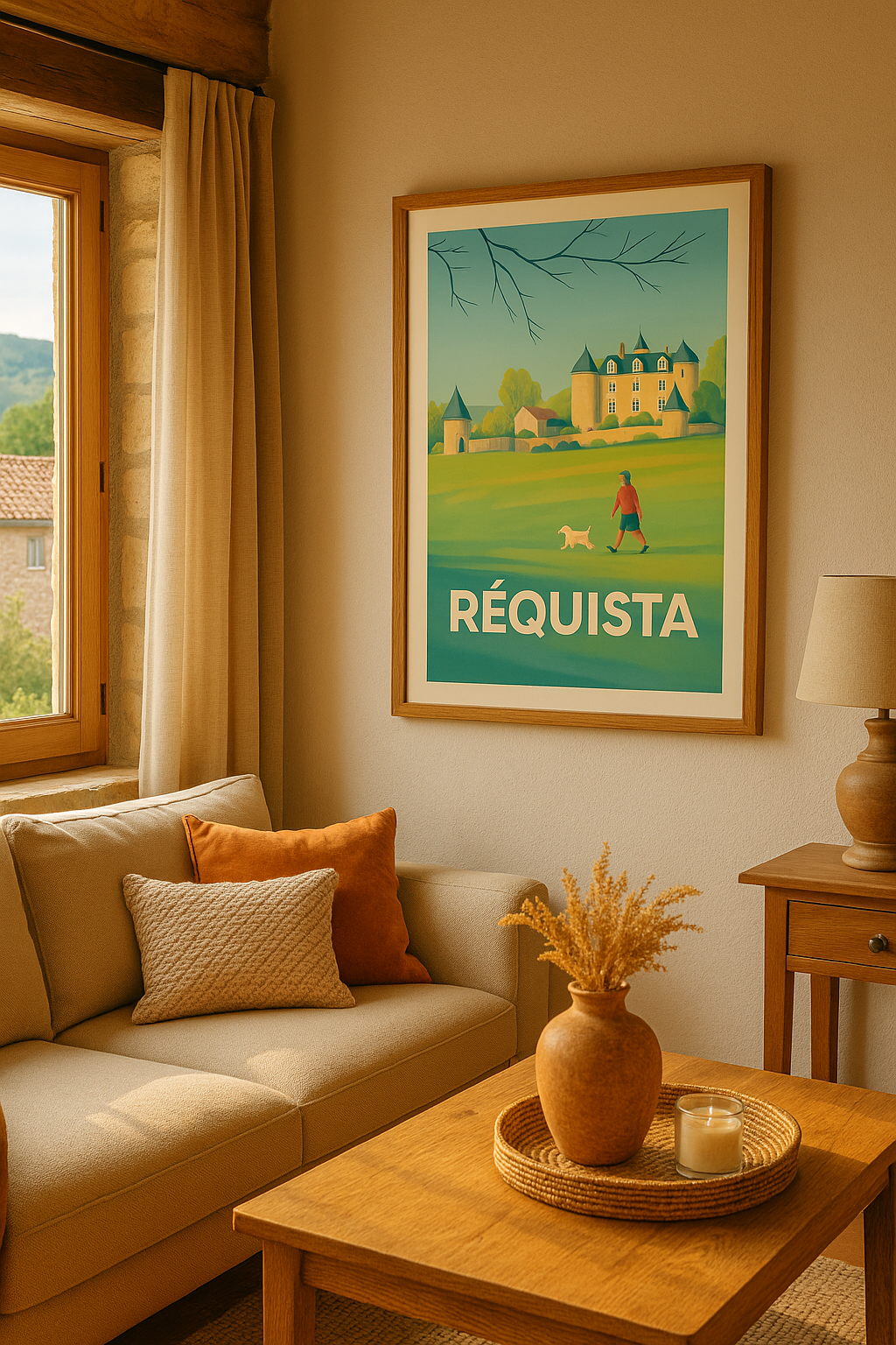 Aveyron France Affiche Réquista - Balade champêtre au château