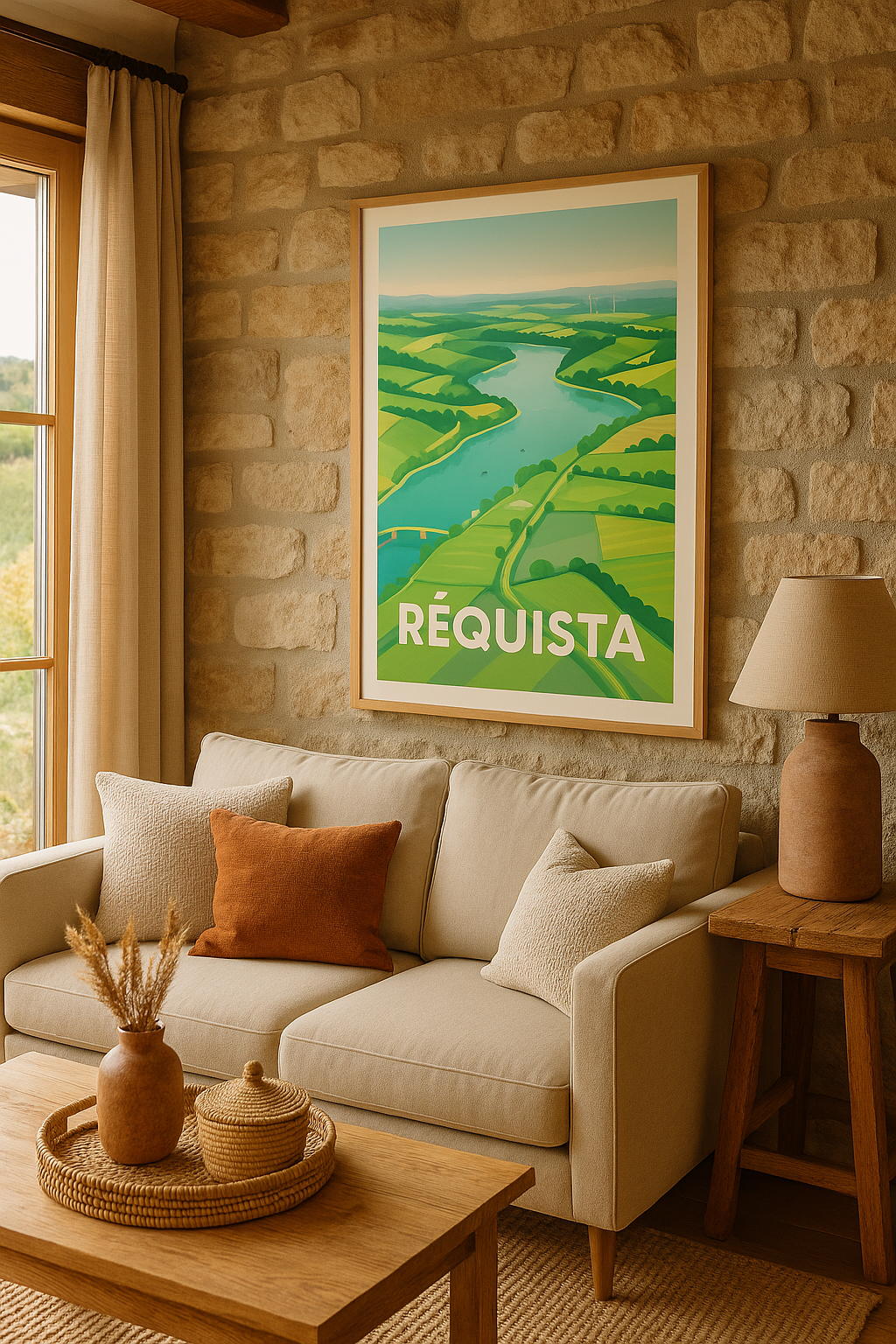 Affiche Réquista — L'échappée verte du Tarn · poster d'art de Réquista