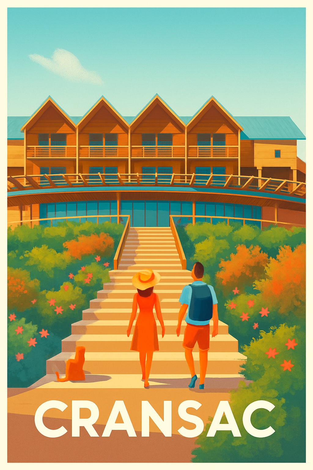 Affiche Cransac — Escapade ensoleillée au cœur des jardins · poster d'art de Cransac