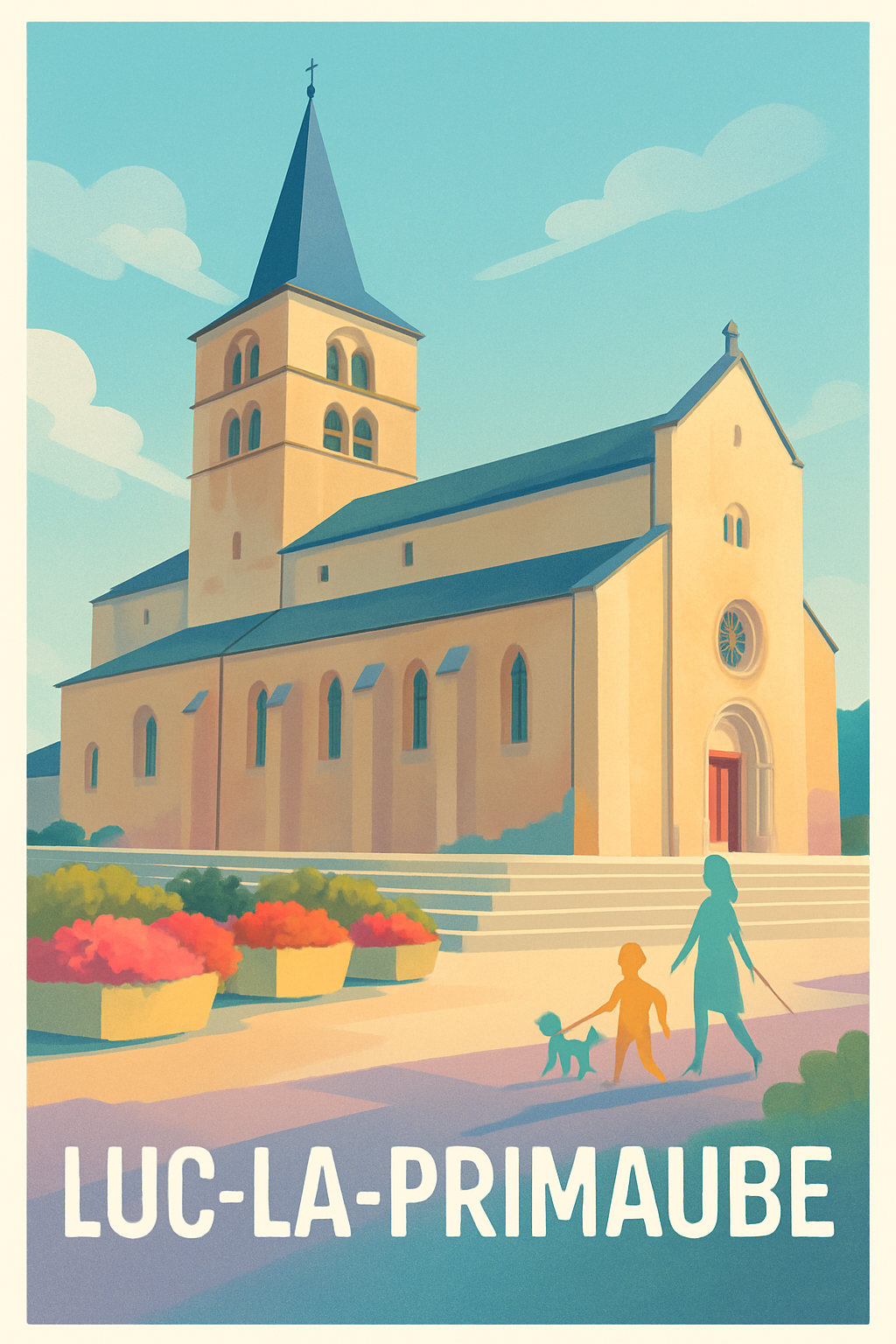 Aveyron France Pas de Cadre / 20 × 30cm Affiche de Luc-la-Primaube - Charme et sérénité en Aveyron