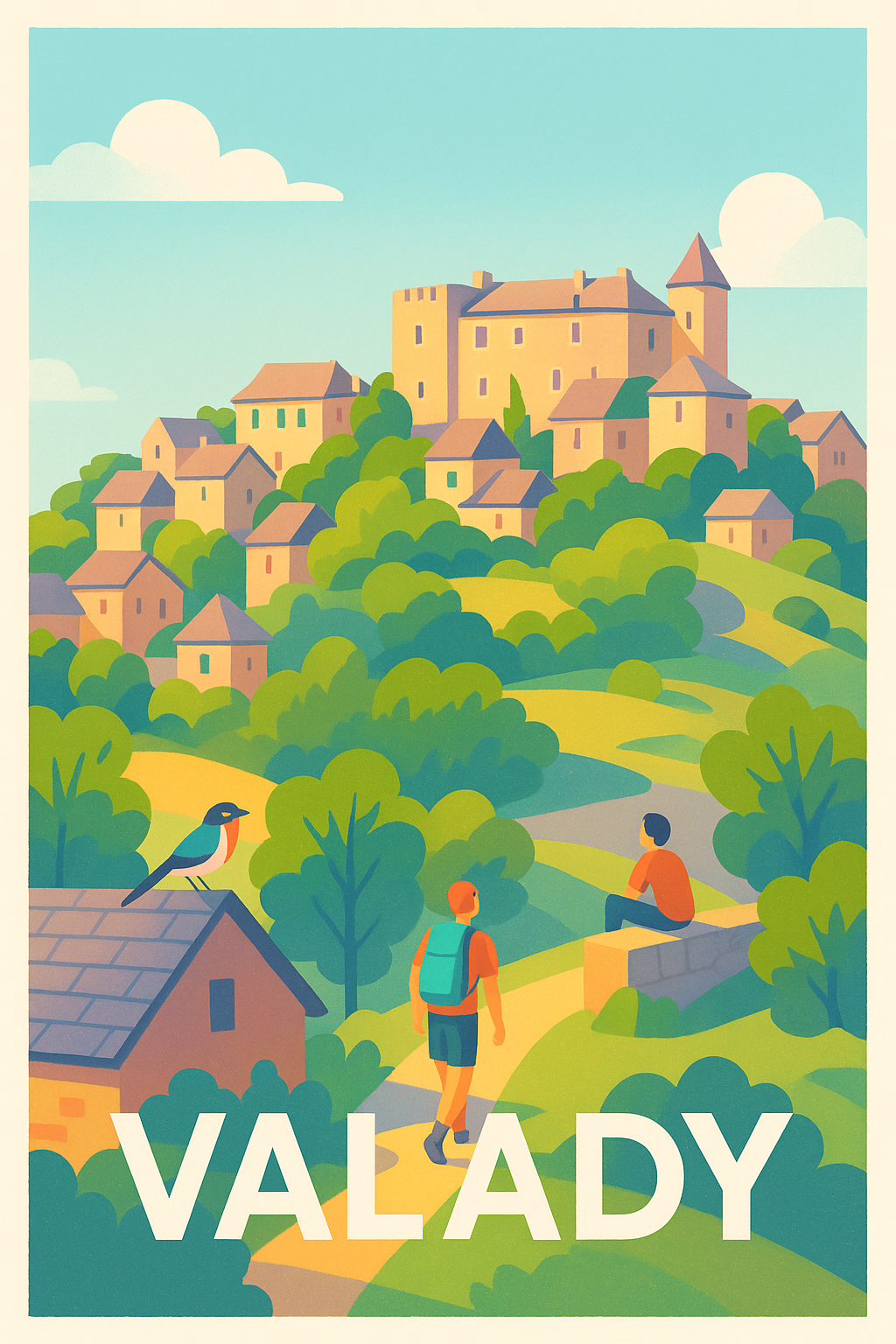Affiche Valady — Invitation à la découverte bucolique · poster d'art de Valady