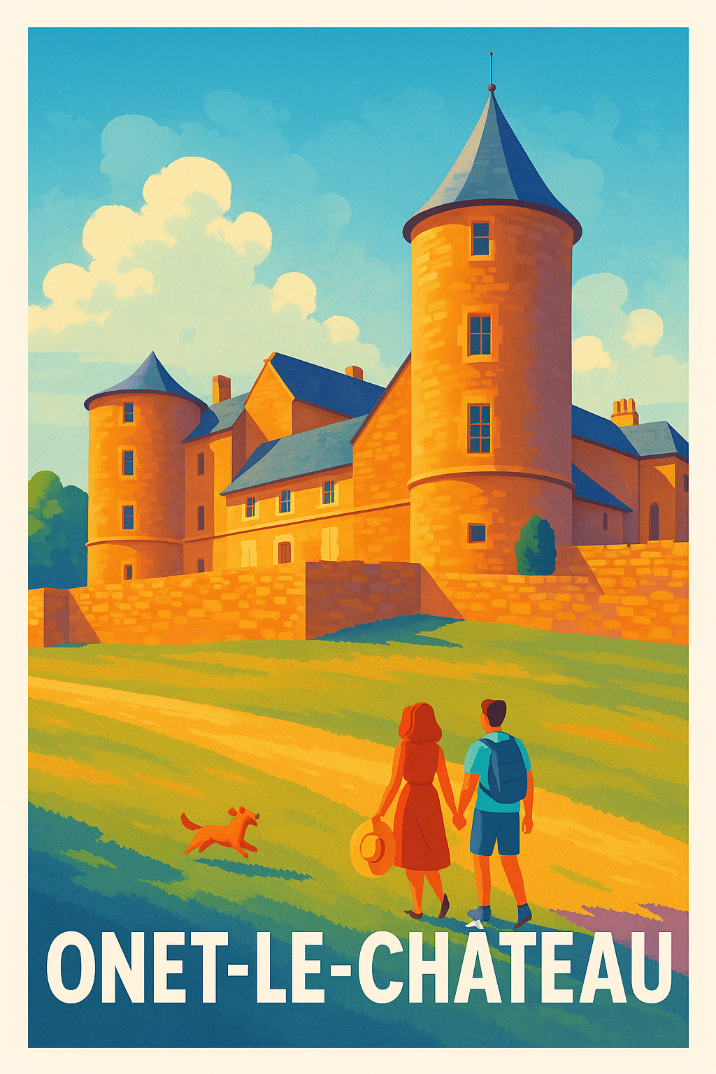 Affiche Onet-le-Château — Une escapade au charme médiéval · poster d'art de Onet-le-Château