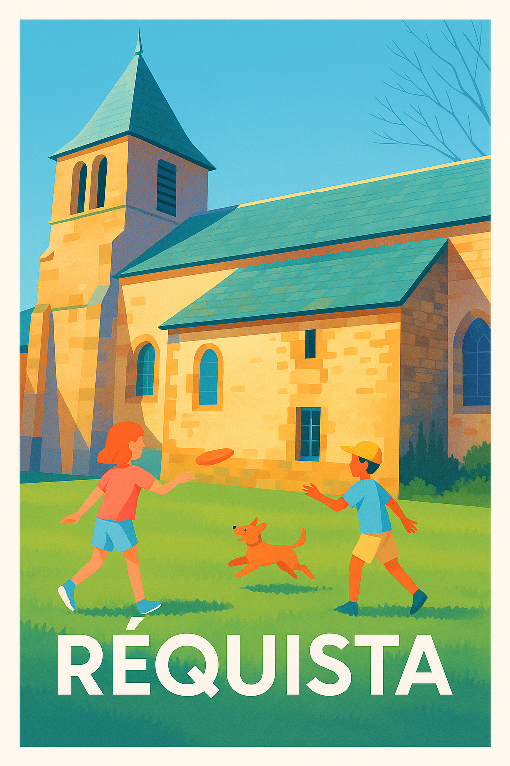 Aveyron France Pas de Cadre / 20 × 30cm Affiche Réquista - L'art de vivre au village