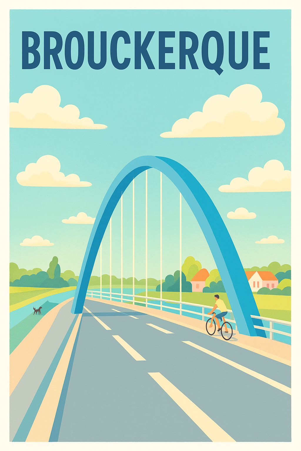 Affiche de Brouckerque - L'élégance architecturale au cœur du paysage