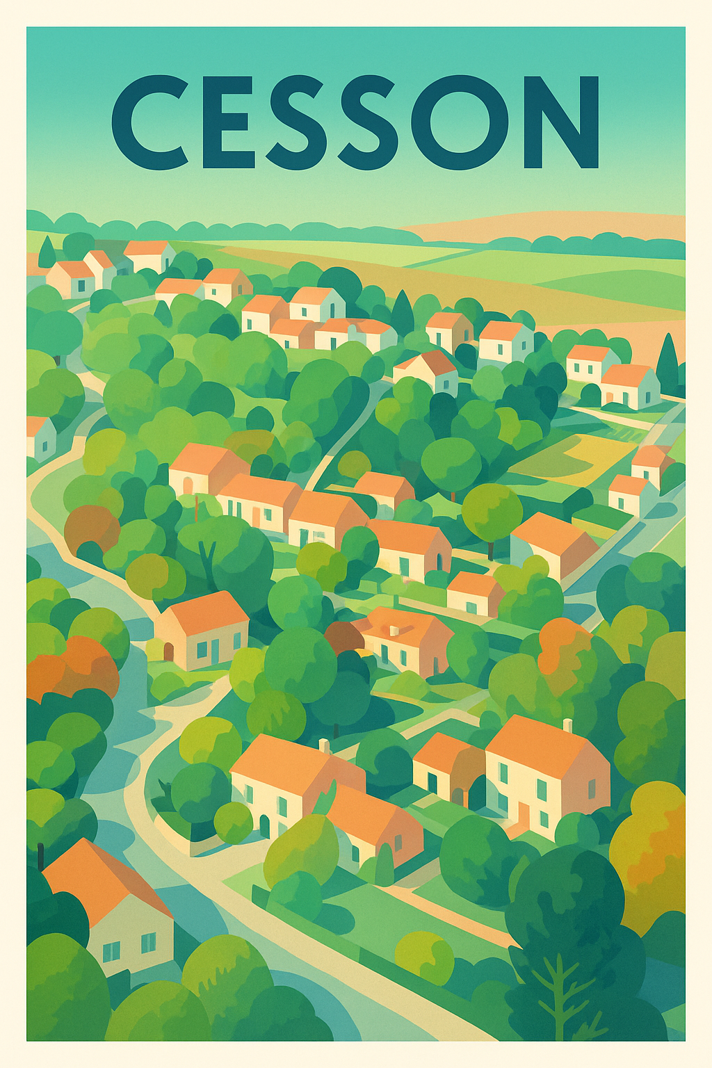 Affiche de Cesson - Charme bucolique et villages paisibles